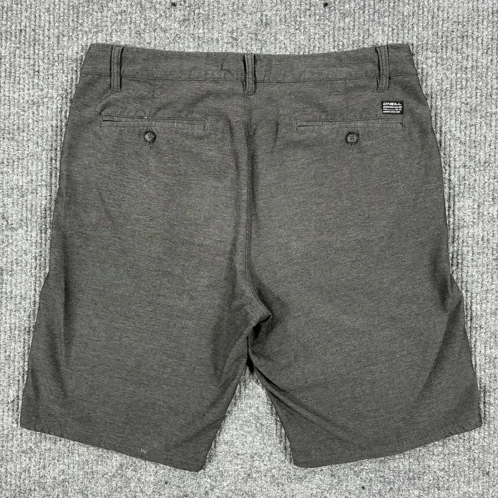 O'Neill Hybrid Chino Shorts Mens 34 Gray Stretch 10 Inseam Casual Summer